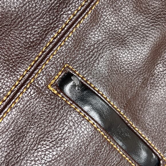 Chala Faux Pebbled Leather Whipstitch Floral Button Shoulder Bag Purse Boho Y2K - Picture 6 of 9